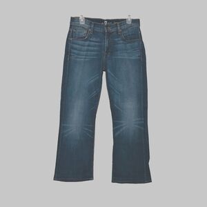 7 For All Mankind Women's Size 30 Distressed Bootcut Denim Blue Jeans